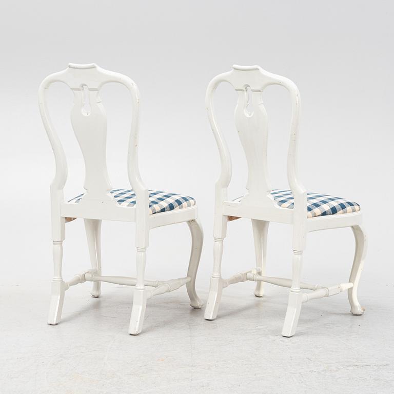 A seven-piece Rococo style dining suite, early 20th century.