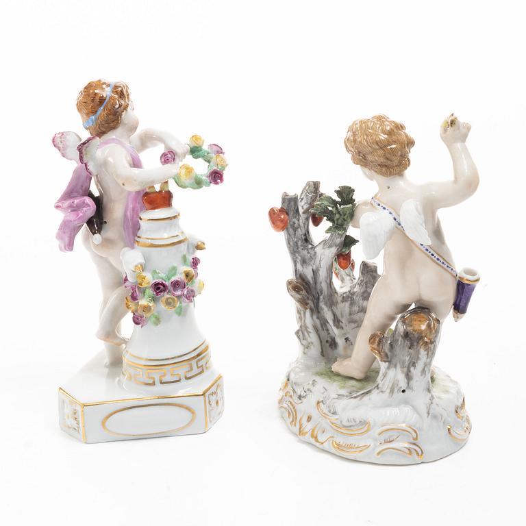 Two German porcelain figures, one Dresden, 1900s.
