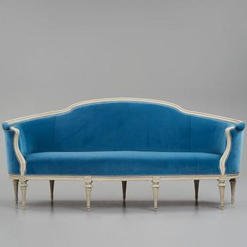 Soffa, av Melchior Lundberg (mästare i Stockholm 1775-1812), Gustaviansk.