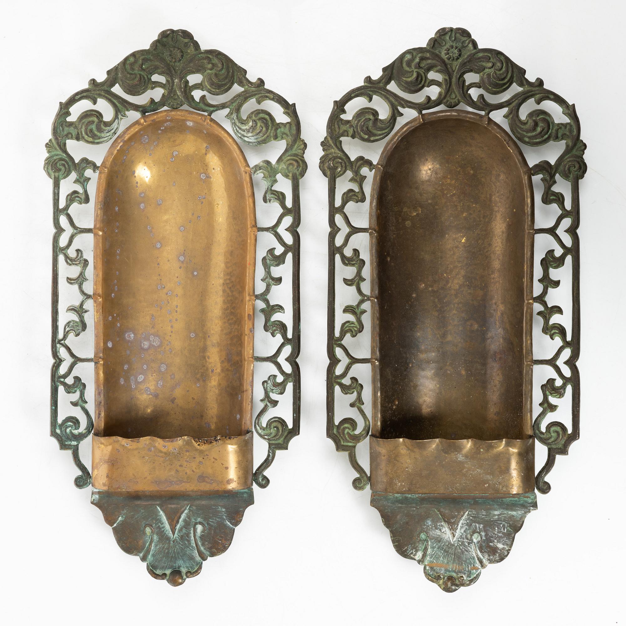 A pair of wall sconces, Swedish Grace, 1930s.