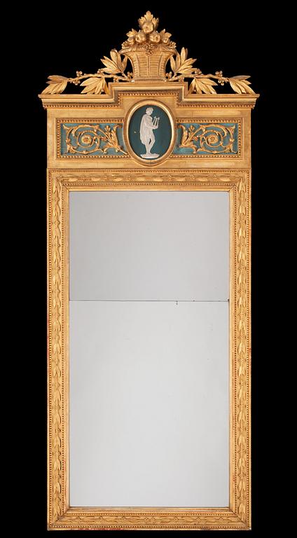 SPEGEL, av Pehr Ljung (1743-1819), bildhuggare i Stockholm. Sengustaviansk.