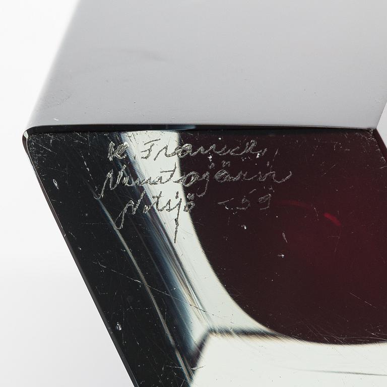 Kaj Franck, maljakko, "Prisma", signeerattu K. Franck Nuutajärvi Notsjö -59.