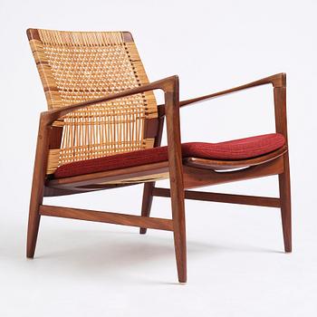 Ib Kofod-Larsen, an 'Åre' easy chair, model nr '809', Olof Persons Fåtöljindustri (OPE), Sweden, 1950-60s.