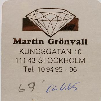 BRILJANT, lös sten, ca 0,65 ct, ca G-H SI.