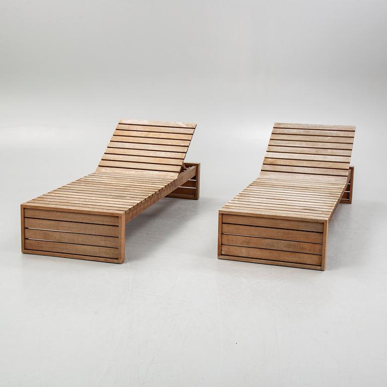 Bodil Kjaer, solsängar, ett par, "BK14", Carl Hansen & Søn, Danmark.