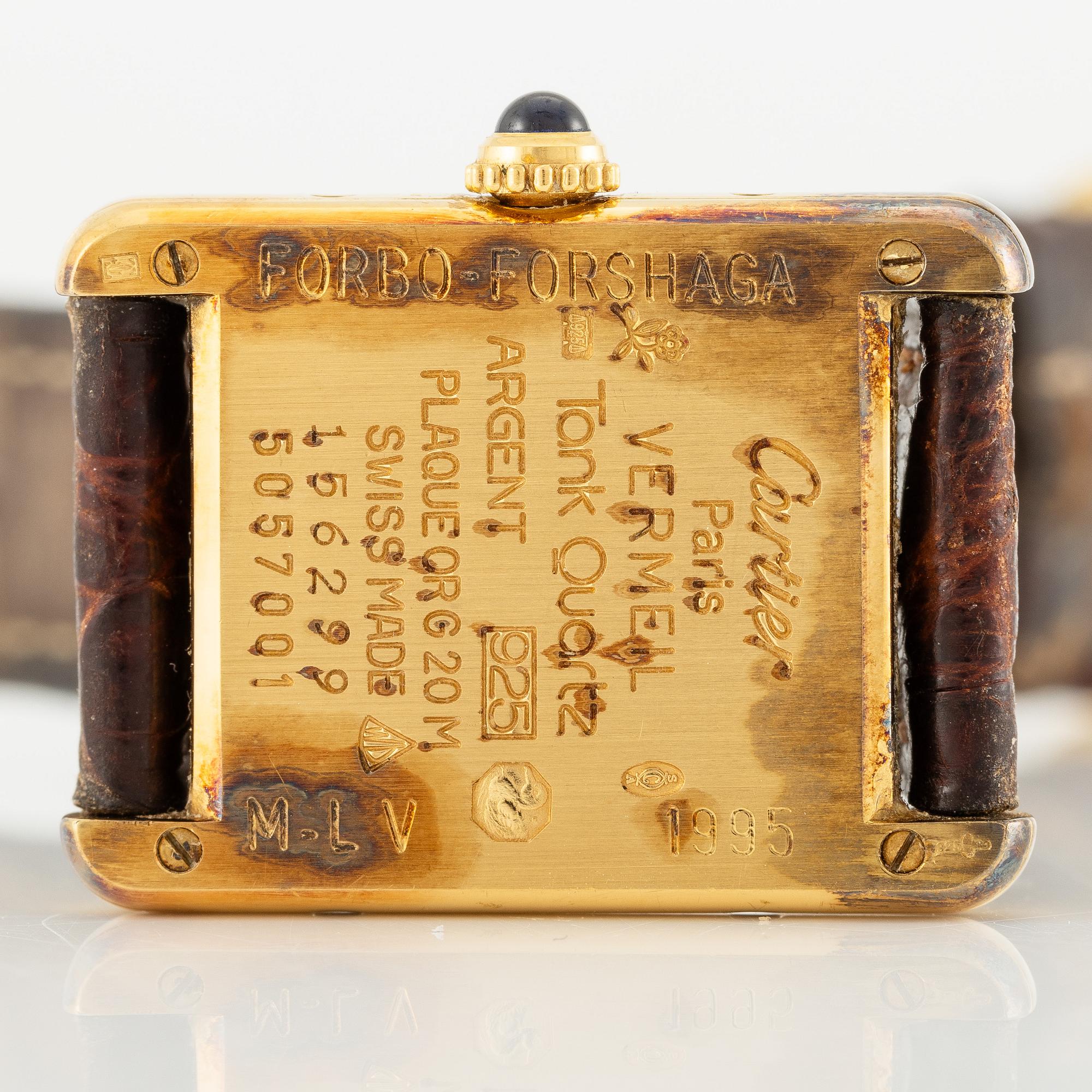 must de Cartier, Tank, armbandsur, 20,5 x 20 (28) mm.