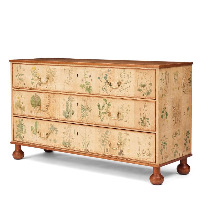 Josef Frank, a chest of drawers / sideboard 'Flora', Svenskt Tenn, Sweden, model 1050, 1940's.