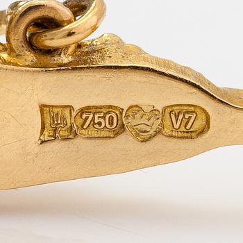 Björn Weckström, An 18K gold bracelet "Diamond pond" with diamonds ca. 0.16 ct in total. Lapponia 1974.