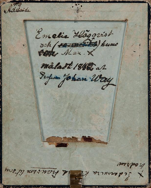 JOHAN WAY, akvarell, tillskriven samt otydlig datering a tergo.