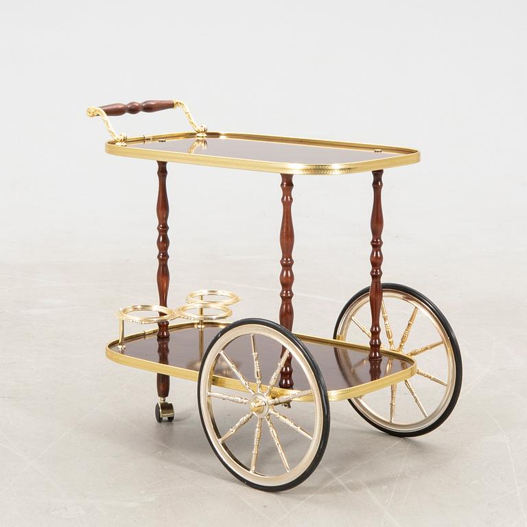 Serving trolley, late 20th century.