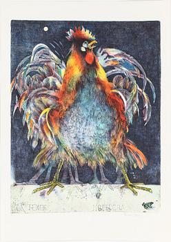 Bengt Landin · BENGT LANDIN, färglitografi, EA, signerad.