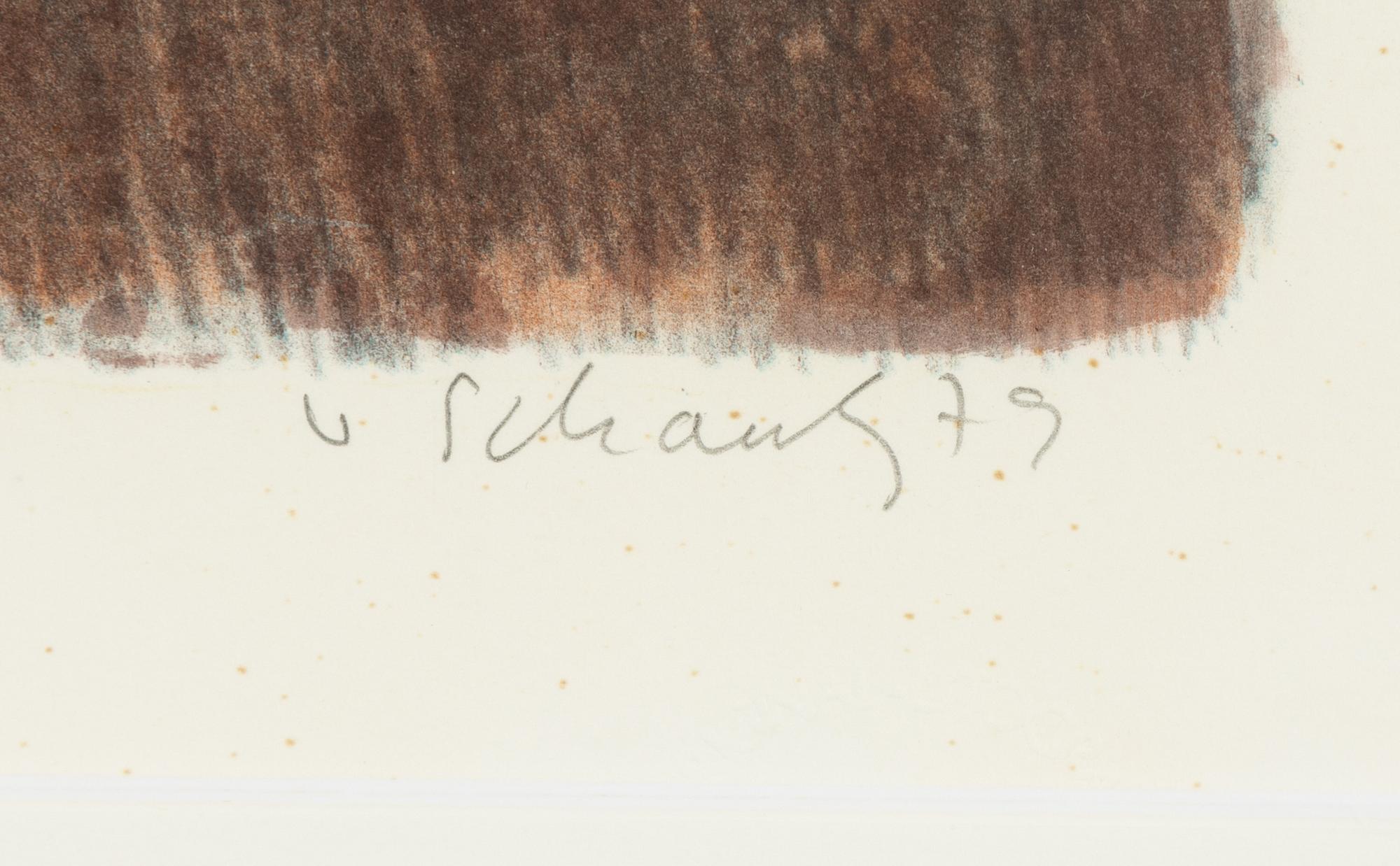 Philip von Schantz, lithograph in colours, 1979, signed 113/140.