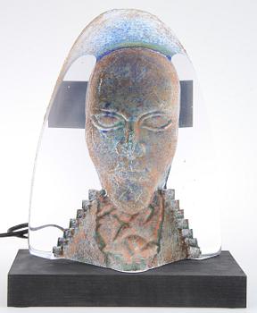 (Klart) SKULPTUR, glas, Anders Solfors, unikat, sign samt dat "2006".