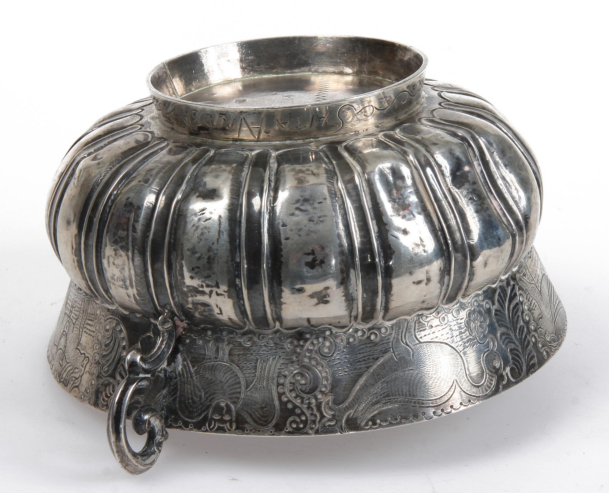 SKÅL, silver, barock/barockstil. Vikt ca 583 gr.