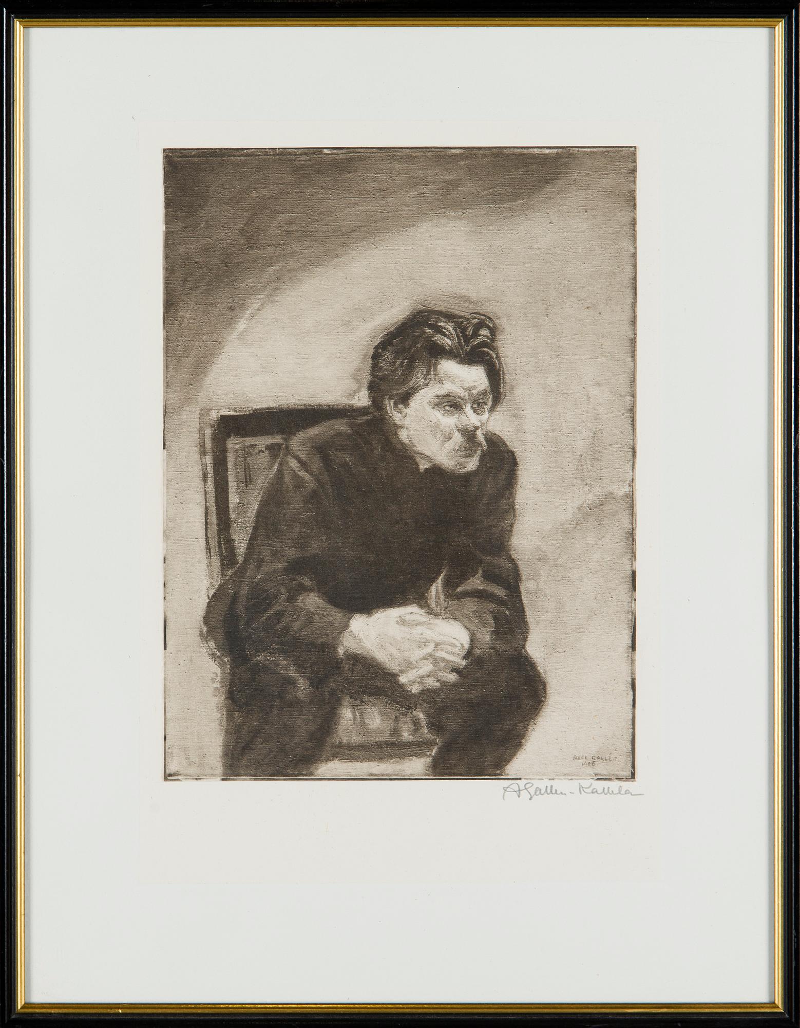 Akseli Gallen-Kallela, "Porträtt av Maksim Gork".