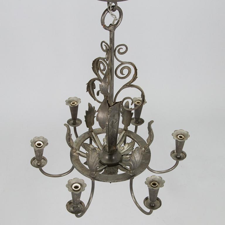 Paavo Tynell, a 1920/30s 'R7' chandelier for Taito.