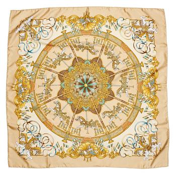 336. HERMÈS, a silk jacquard scarf, "Luna park".