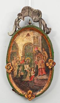 OKÄND KONSTNÄR, olja på pannå, 1900-tal.