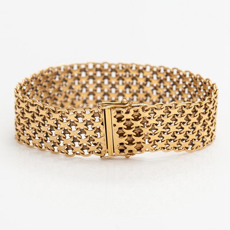 Armband, 18K guld. Esto Ab Guldvarufirman, Stockholm 1980.