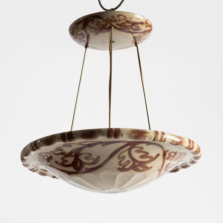 A ceramic ceiling lamp, Höganäsbolaget, Sweden, 1915-1926.