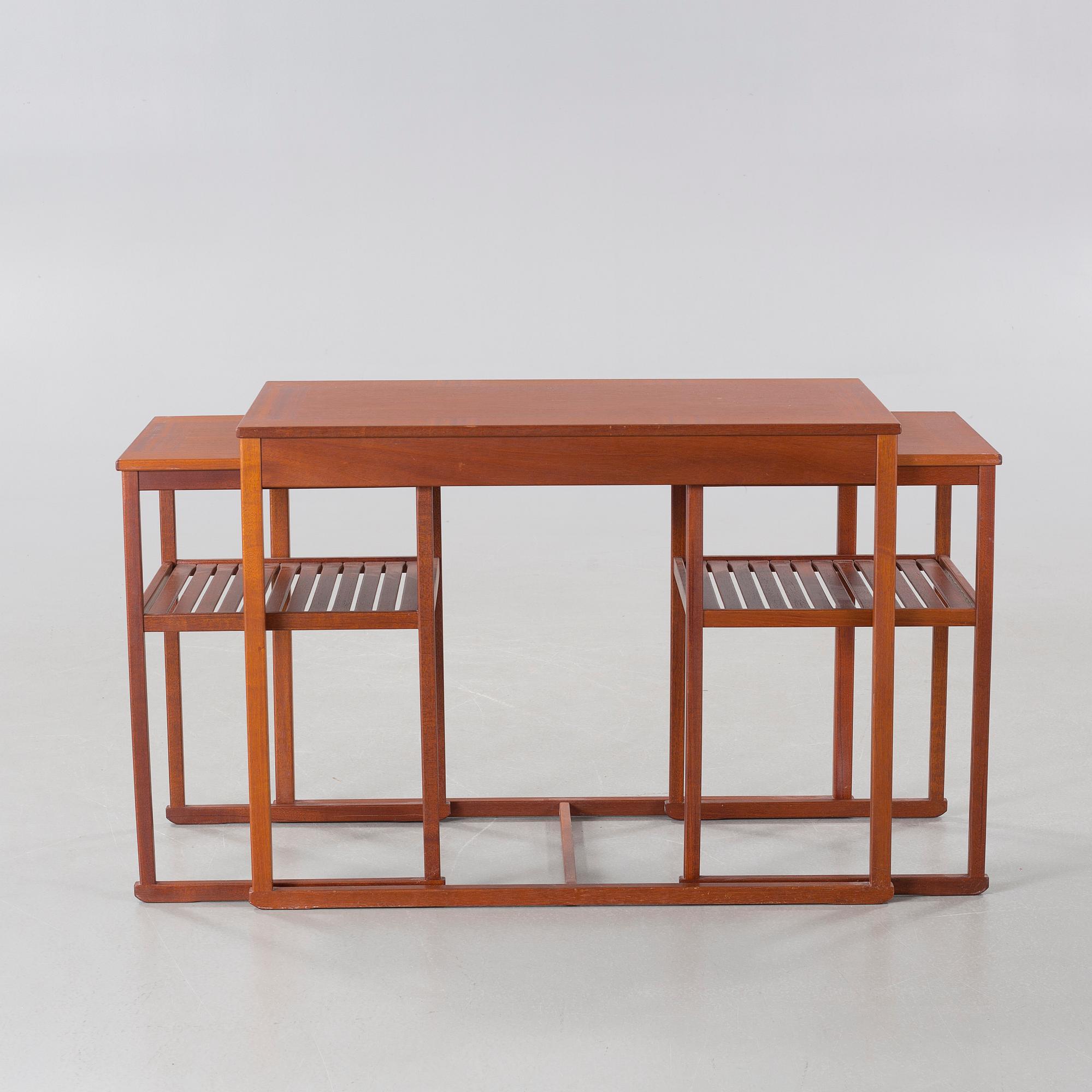 CARL MALMSTEN, satsbord, 3 delar, "Släden", Åfors Möbelfabrik, JUbileumsmodell, nr 396, 1988.