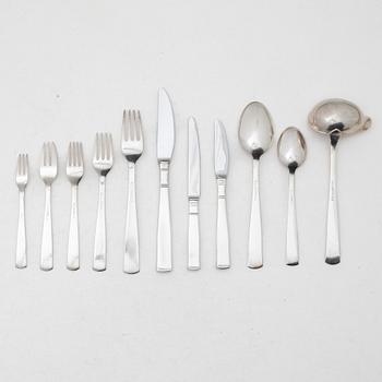Jacob Ängman, A silver cutlery set, "Rosenholm", GAB, some Stockholm 1964 (98 pieces).