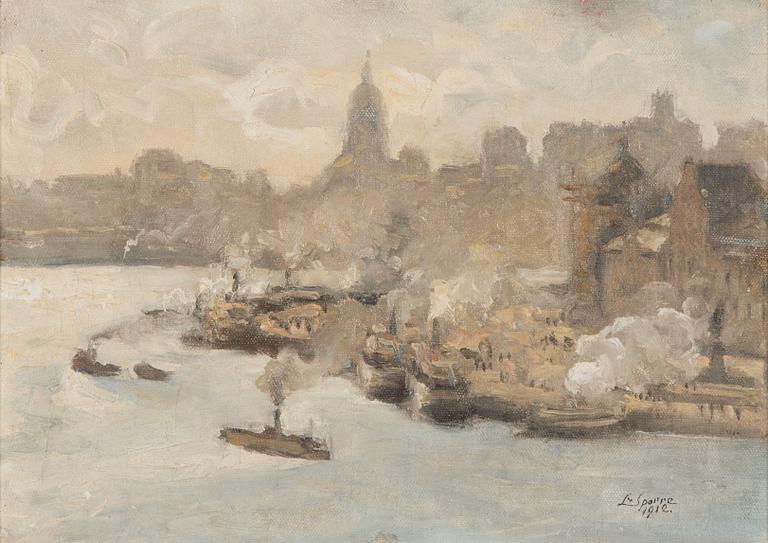 Louis Sparre, oil on board, signed and dated 1912.
