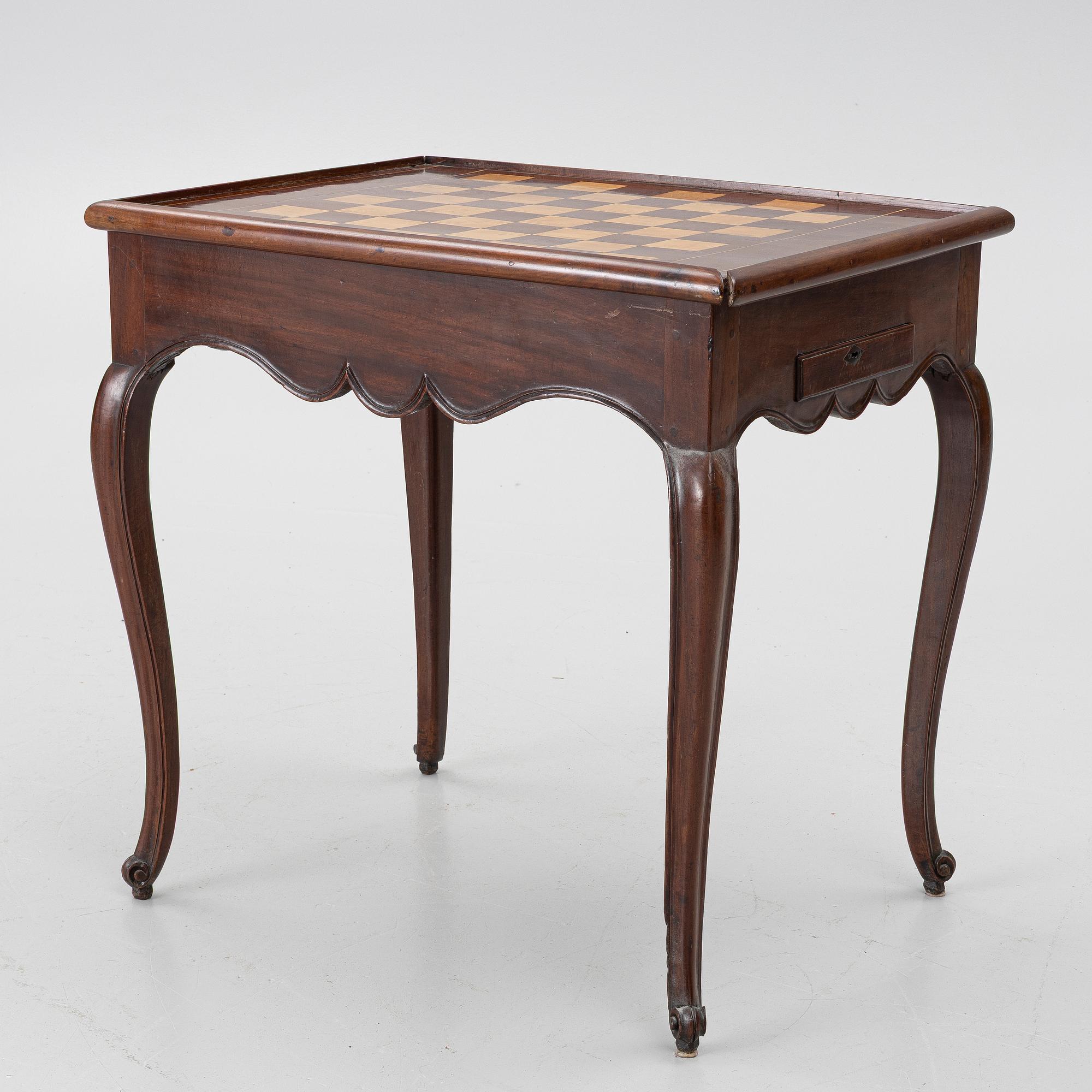 Table/game table, Rococo style, 19th century.