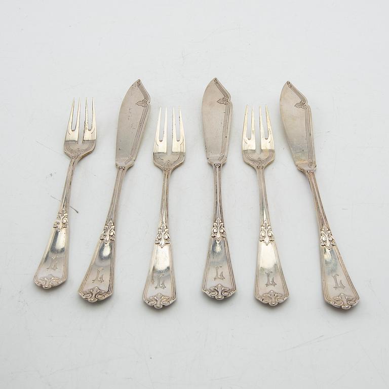 Fiskbestick 24 dlr  silver Tyskland.