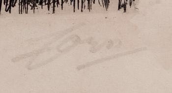 Anders Zorn, a signed etching from 1891.