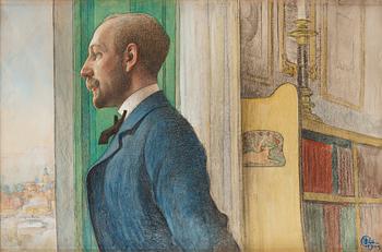 724. Carl Larsson, "Porträtt av skriftställaren Carl G. Laurin" (Portrait of the Author Carl G. Laurin).