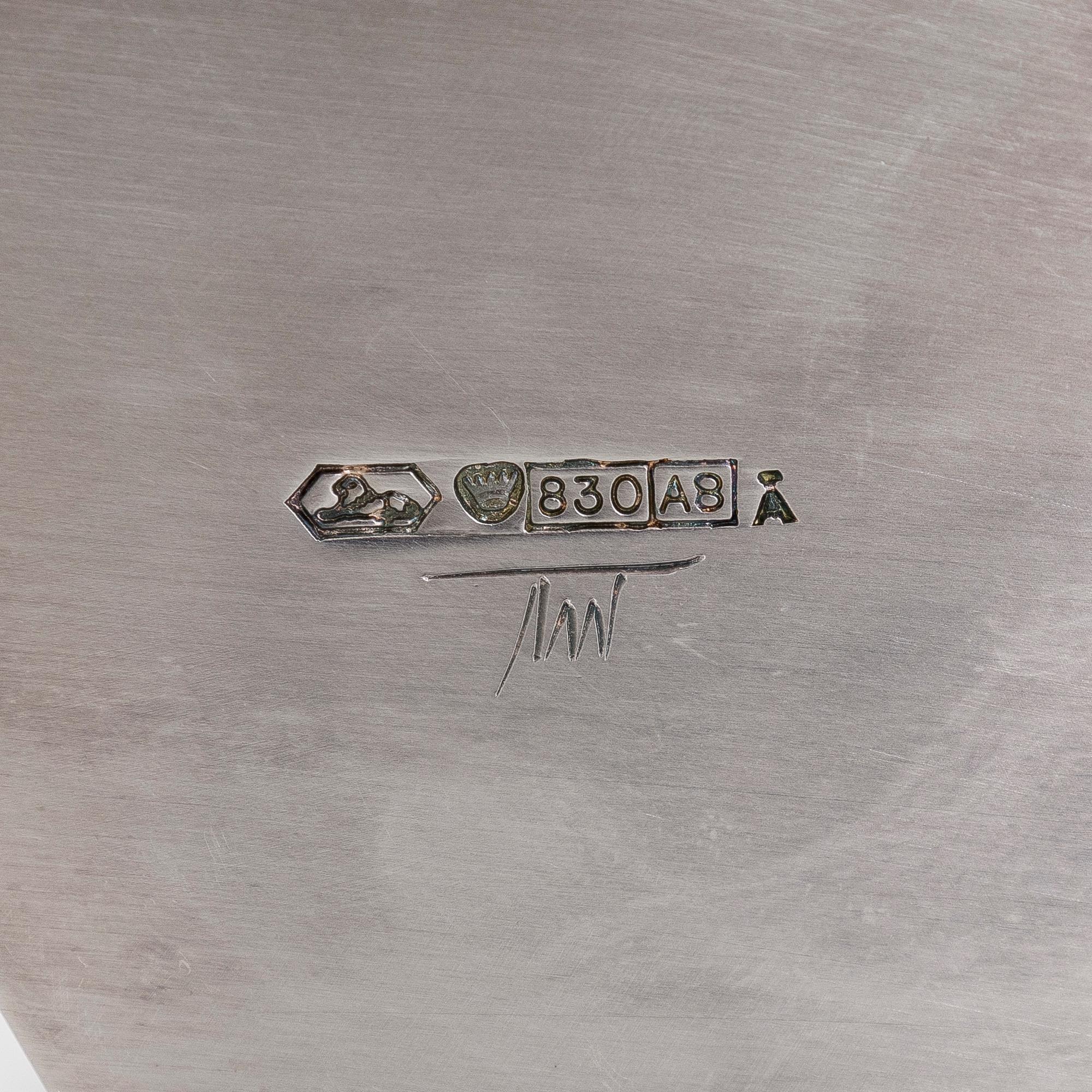 Tapio Wirkkala, a silver vase "TW 226", Kultakeskus, Hämeenlinna 1978.