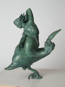 Carl Milles, Solglitter", "Najad på delfin.