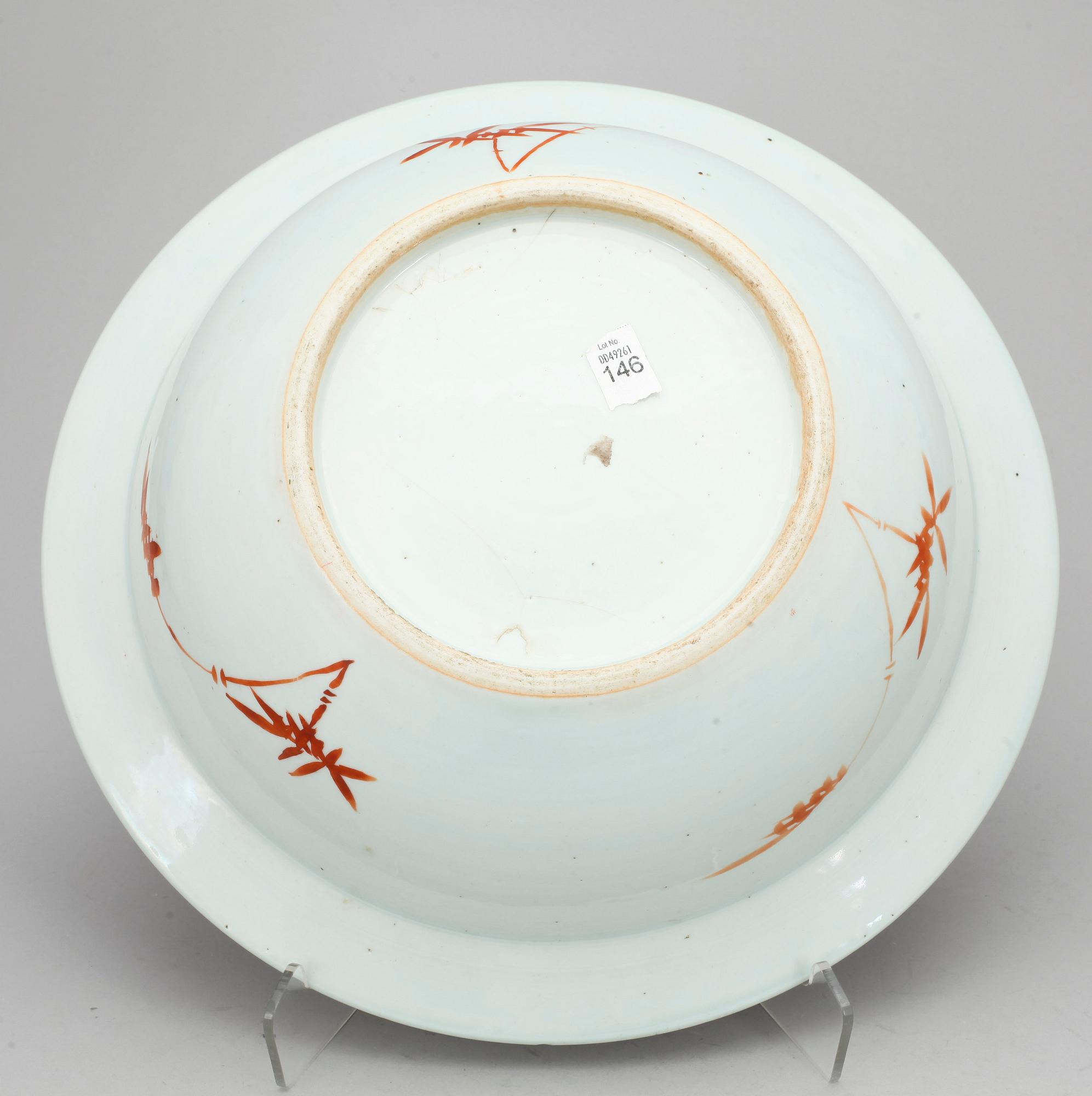 SKÅL/HANDFAT, porslin. Sen Qing dynasti, 1800-tal.