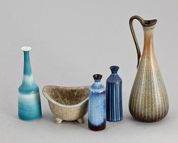 MINIATYRER, 5 st, stengods, Rörstrand. Sign.