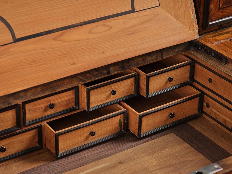 A Swedish Baroque Royal writing desk, by Hindrich von Hachten Ordered for the queen Hedvig Eleonora (1636-1715) 1683.