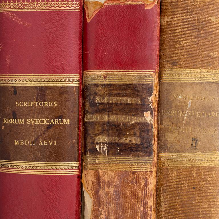 E. M. FANT SAMT C. ANNERSTEDT(UTG.) 3 vol, Scriptores rerum Svecicarum medii aevi.., Uppsala 1818-1876.