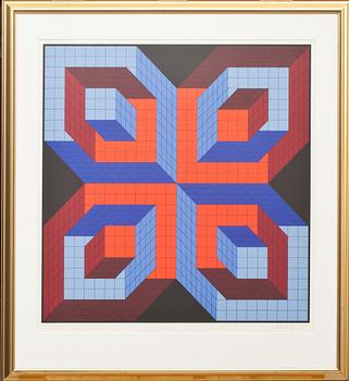 VICTOR VASARELY, färglitografi, signerad och numrerad EA  IX/XXX.