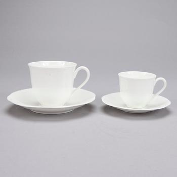 ASTIASTON OSIA, 22 kpl, posliinia, "Arco Weiss", Villeroy & Boch, 1900-luvun loppu.