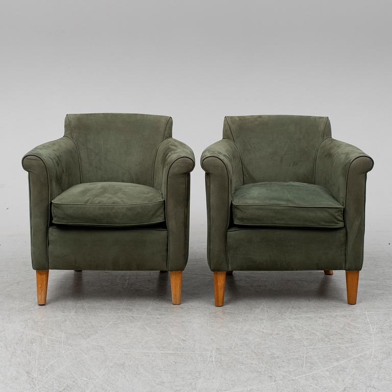 A pair of 'Crocket' easy chairs by Håkan Urdell, Fogia.