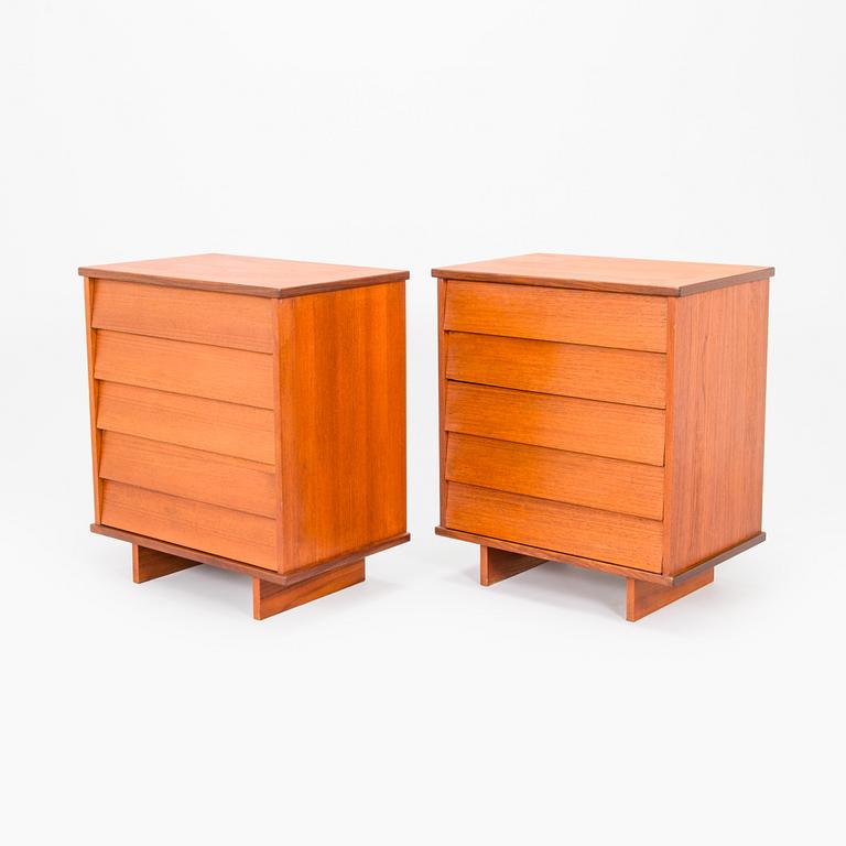 Ilmari Tapiovaara, A pair of bedside tables model 1503 for Asko Finland, 1960s.