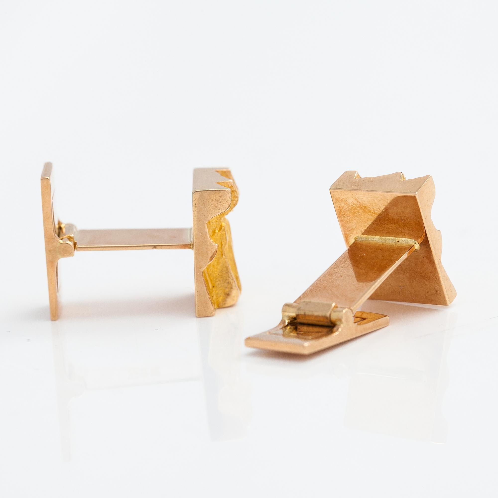 Björn Weckström, A pair of cufflinks "Kaamos". Lapponia 1983.
