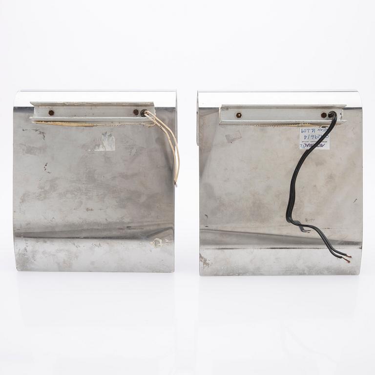 Wall lamps, a pair, J. Bouvier, Paris.