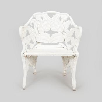 Trädgårdsstol, "Ormbunke", Melins Anderstorp, 1900-talets andra hälft.