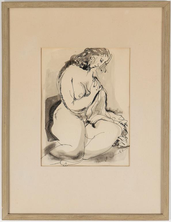 BENGT LINDSTRÖM, tuschteckning, signerad.