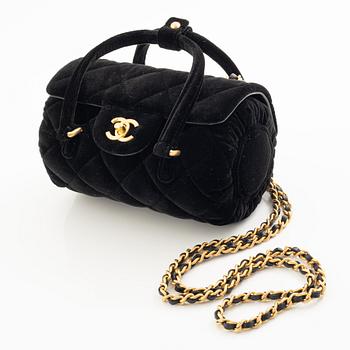 Chanel, A Black velvet Bag.