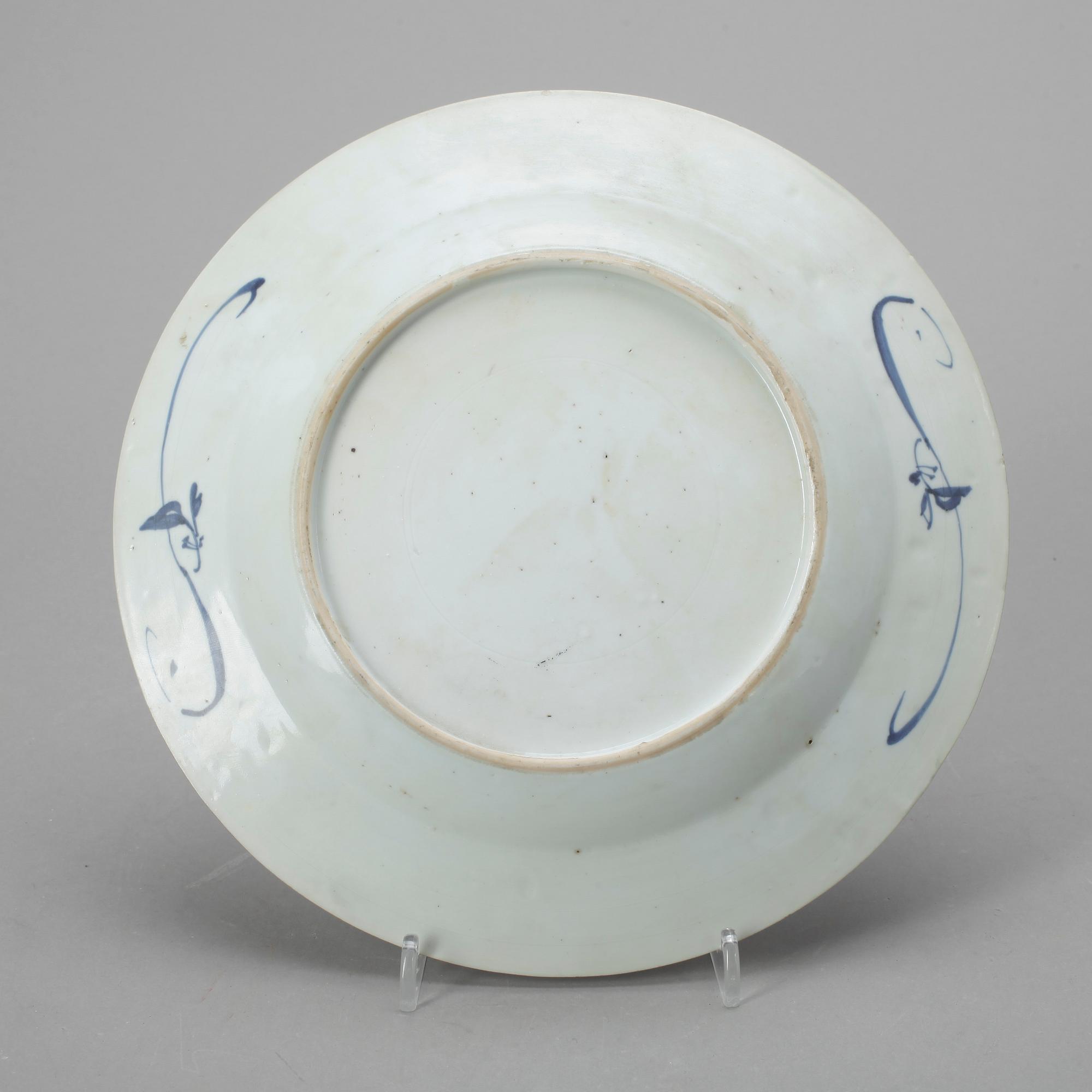 TALLRIK, porslin, Qing dynastin, Kangxi, 1662-1722.