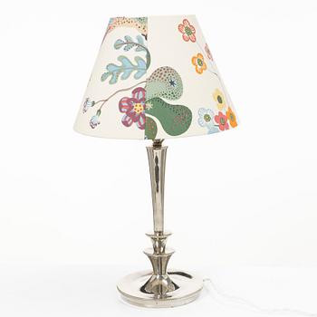 A silver plated table lamp, first half of the 20th century.