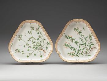 A set of four Royal Copenhagen 'Flora Danica' serving dishes, Denmark, 20th Century.