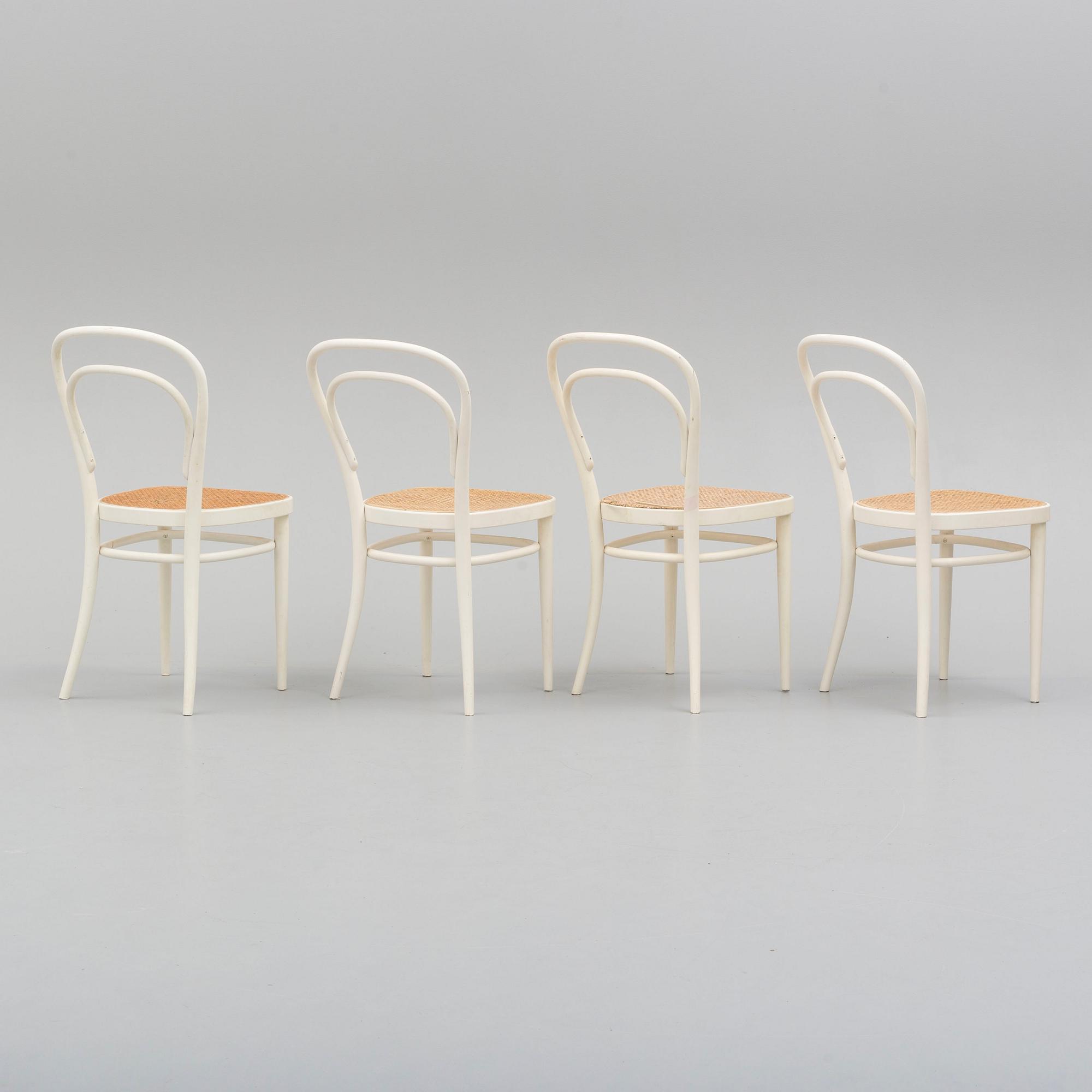 a set of four Thonet chairs, 20th century.